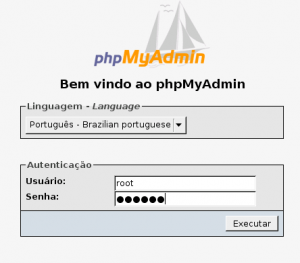 Login do phpMyAdmin