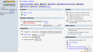 Diferenças do phpMyAdmin para um usuário comum