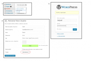 WordPress - Novo usuário